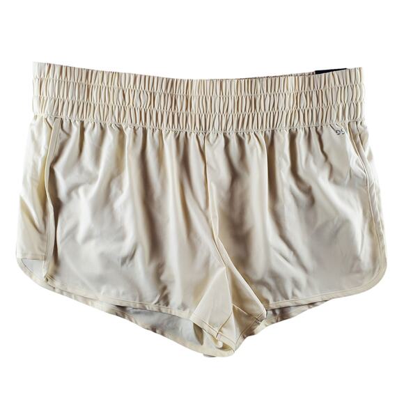 DSG Womens Size 2XL High Rise Running Shorts Light Sand 3in Inseam Lined New - Picture 1 of 7